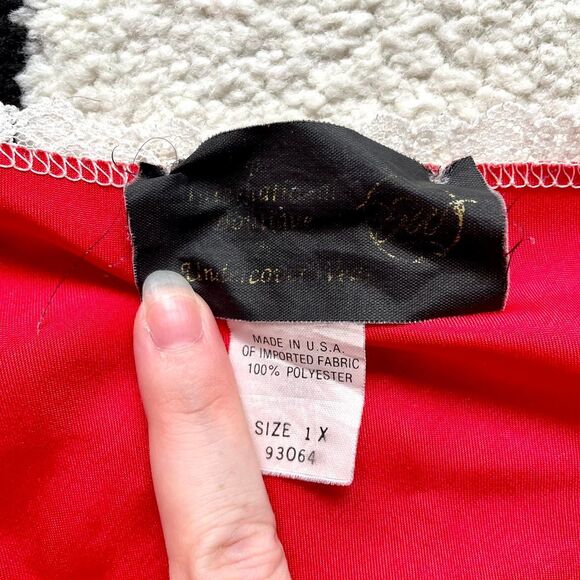 Vintage Red Satin Slip XL - Picture 4 of 4